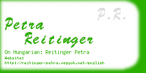 petra reitinger business card